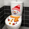 Christmas Christmas Snowman Toilet Lid Decal Waterproof WC Removable Self-Adhesive Decor Household Stickers