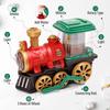 360 Rotation Electric Steam Train Toy with Steam Locomotive, Smoke, Light, Sound