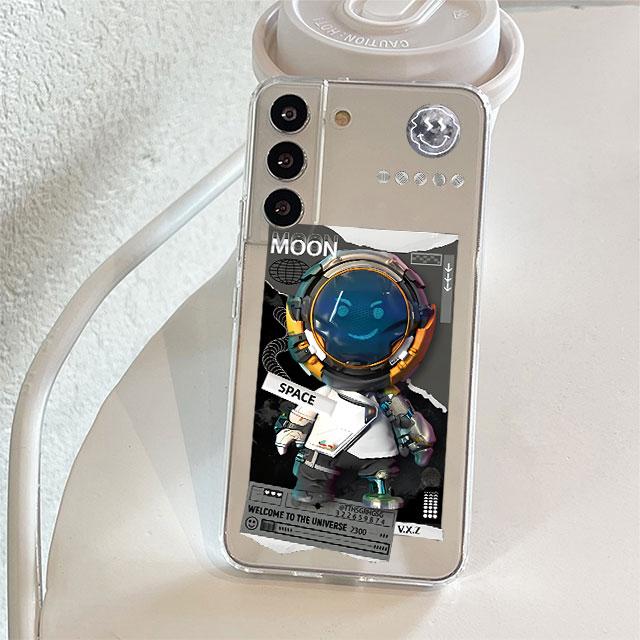 

Прозрачный чехол с милым астронавтом и планетой для Samsung Galaxy S22 S20 FE S21 S10 S9 Plus Note 20 Ultra 10 Lite, мягкий чехол для телефона Samsung S22 Ultra 5G