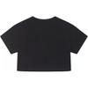 (WMNS) Converse Retro Chuck Cropped T-Shirt Asia Sizing 'Black' Women's 10026367-A02