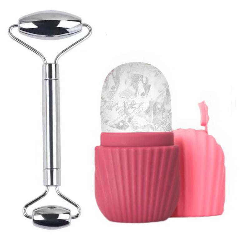 2Pcs  Ice Roller Set Face Massage RollerIce Face Roller Facial Skincare Lifting Contouring Facial Cleansing Skin Care Tools