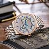 Top Brand Zircon Dial Skeleton Mechanical Men's Watches Waterproof Luxury Sport Automatic Male Wristwatch Relogio Masculino