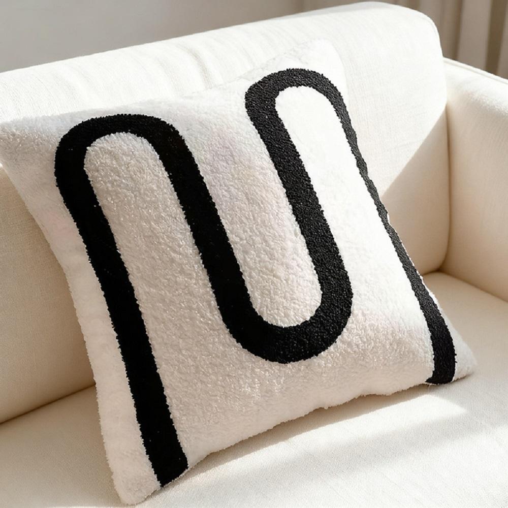 Housse de coussin de luxe Nouvelle Housse de coussin amovible lavable Design populaire Décoration de canapé de salon Housse de coussin Coussin 45×45CM