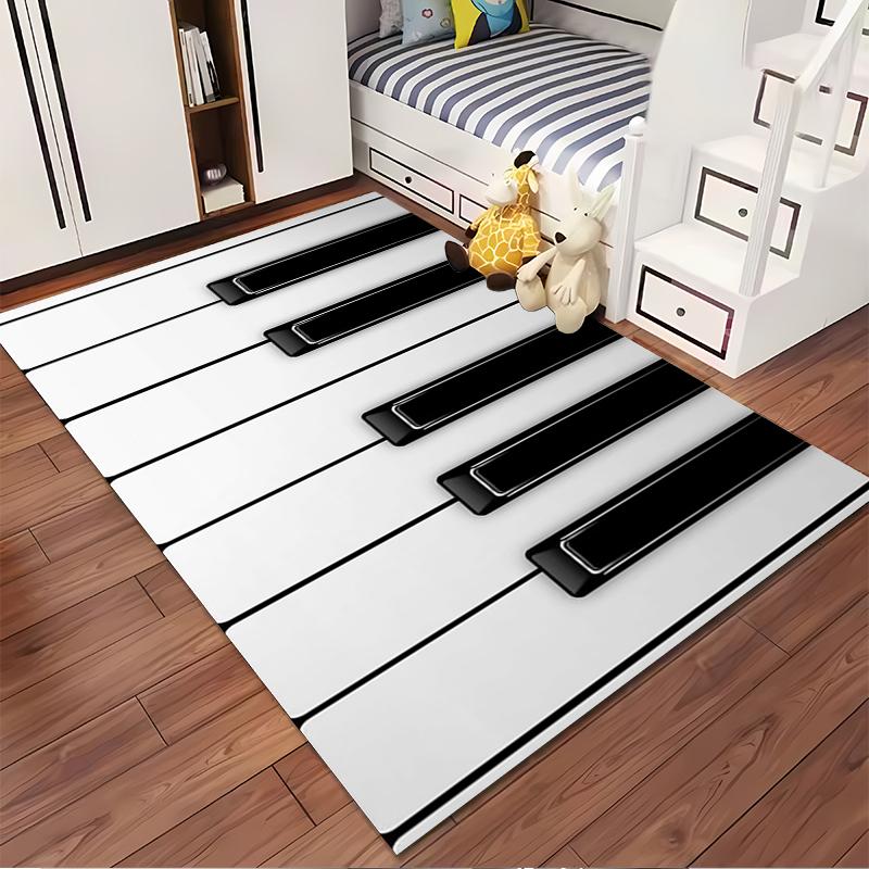 Moderner Klaviertastatur-Druckteppich für Wohnzimmer Heimdekoration Geeignet für den Einsatz als Anti-Rutsch-Matte für Wohnzimmer Schlafzimmer Sofas