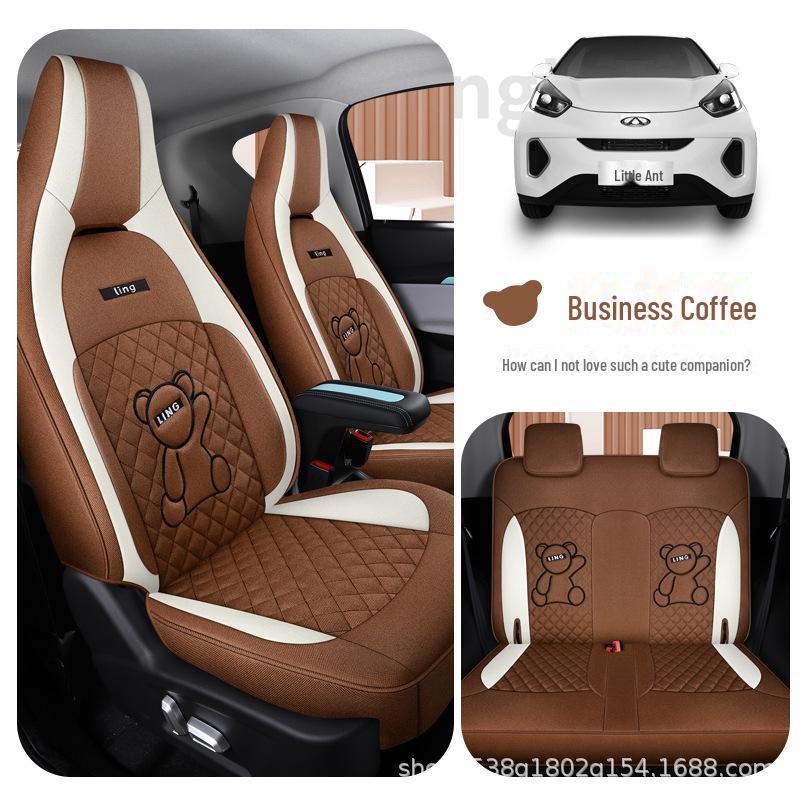

Чехол на сиденье автомобиля Chery Little Ant 2021EQ1/2022 Sugar Edition, универсальная льняная ткань для всех сезонов Custom-fit