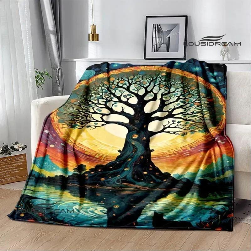 Tree of Life Printed Blanket Flannel Warm Blankets Soft and Comfortable Blanket Bed Linings Cubre Cama Birthday Gift