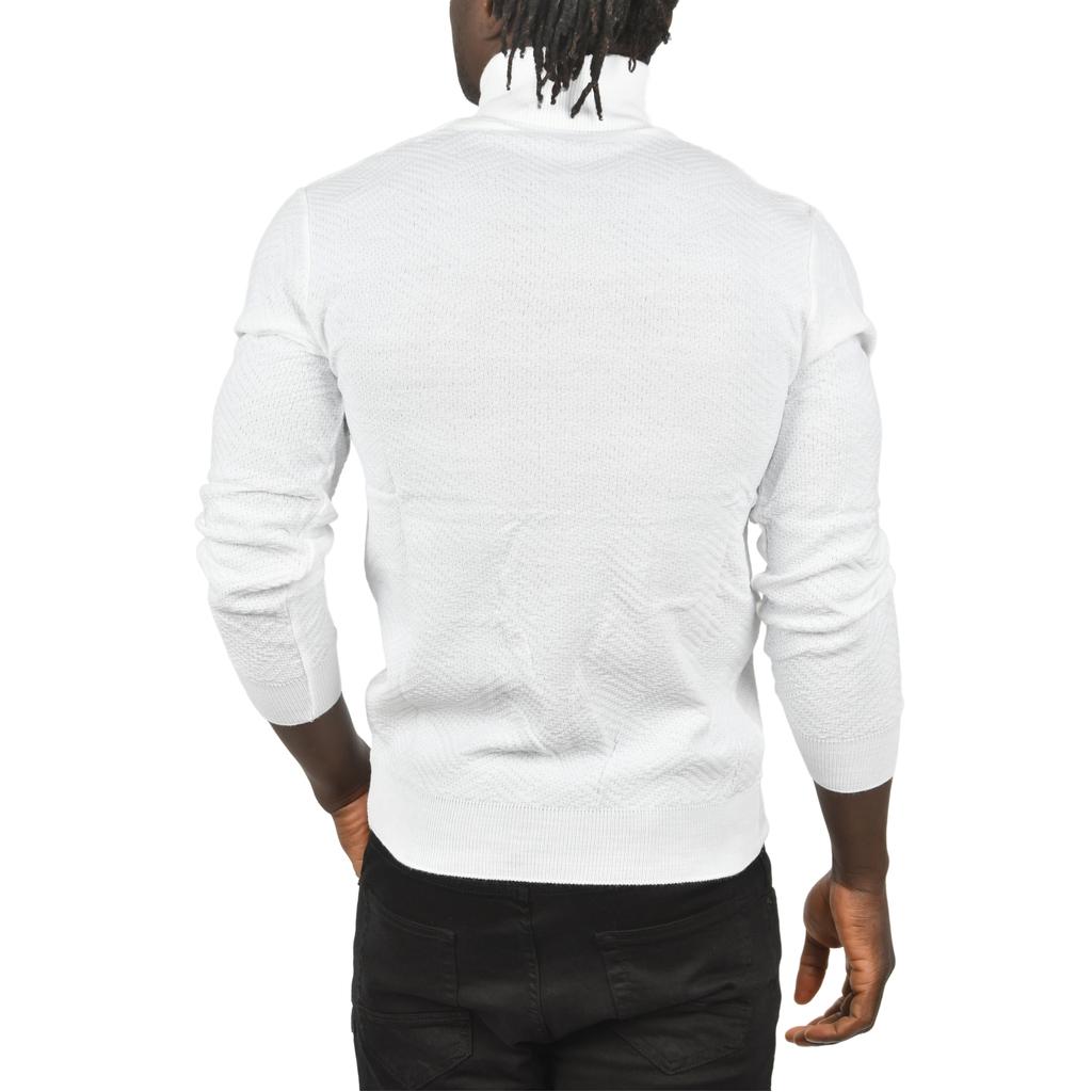 DeepSEA  Desenli Dar Kesim Tam Balıkçı Yaka Triko Boğazlı Kazak 2505510