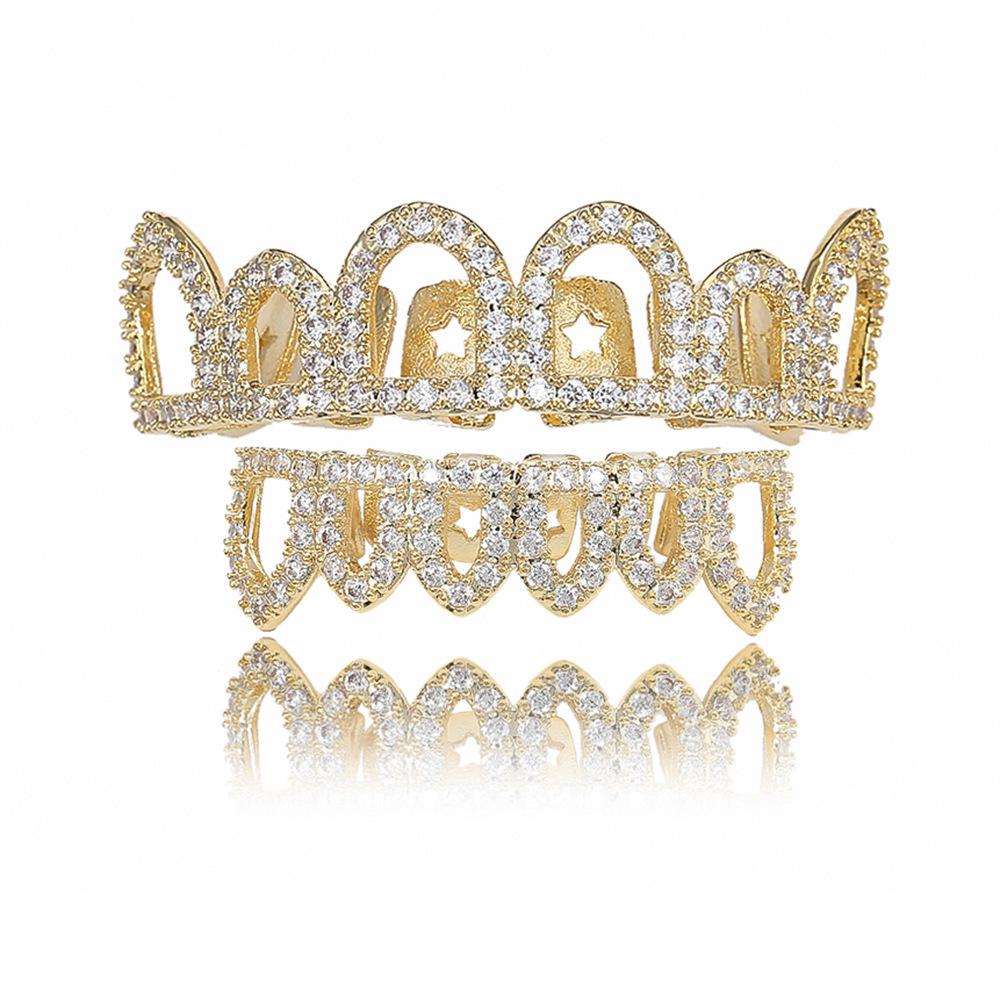 Хип-хоп Золотые Блестящие Алмазные Рэперские Гриллзы Аксессуары