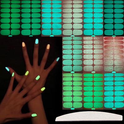 Autocollants pour ongles lumineux fluorescents longue durée imperméables YMU01-06