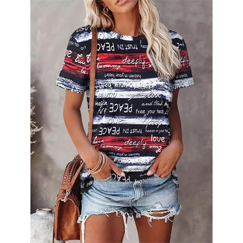 Women s printed T-shirt casual S