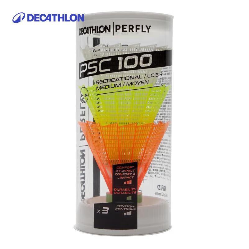 Decathlon PERFLY PSC100 Nylon Plastic Badminton Shuttlecocks