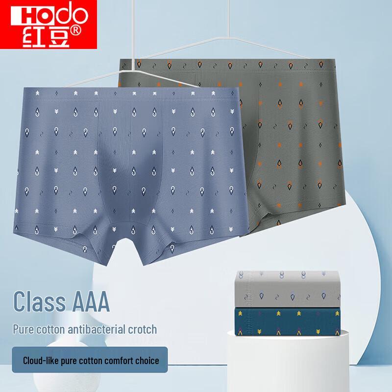 

Мужские хлопковые антибактериальные трусы-боксеры с принтом Red Bean, 4 шт. 2XL