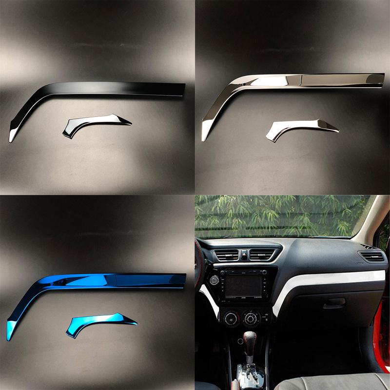 For Kia K2 Rio 2011-16 Car-styling Interior Center Dashboard Outlet Widow Lift Door Handle Gear Shifter Turn Light Trim Sticker