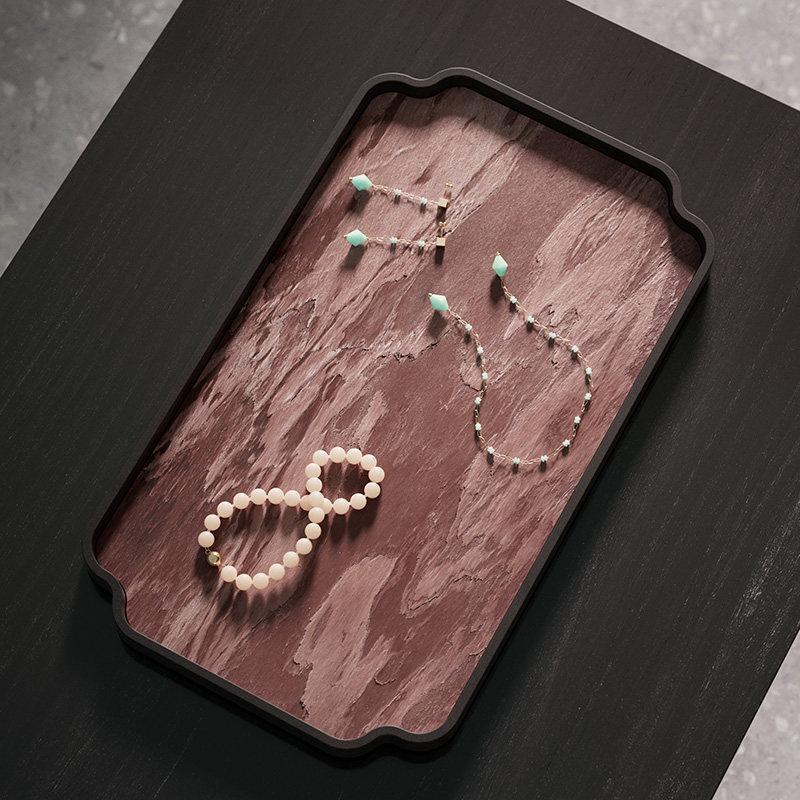 Stone Tray Luxury Rectangular Cement Storage Trays Removable Perfume Tray Multifunction Organizers Trays Modern Decoration