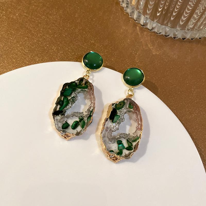 Minimalist Inlaid Zircon Hoop Earrrings for Women Gold Color Metal Circle Earrings Exaggerated Girls Party Jewelry Gifts