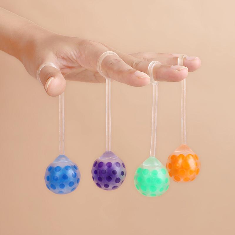 5-10Pcs Colorful Squeeze Ball with Rope Soft Yo-Yo Sensory Toys for Kids Stress Relief Birthday Party Favors Pinata Fillers
