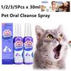 Pet Oral Cleaning Spray Mouth Fresh Whitening Teeth Deodorant Prevent Calculus Dental Plaque Removal Dogs Teeth Cleanse Spray