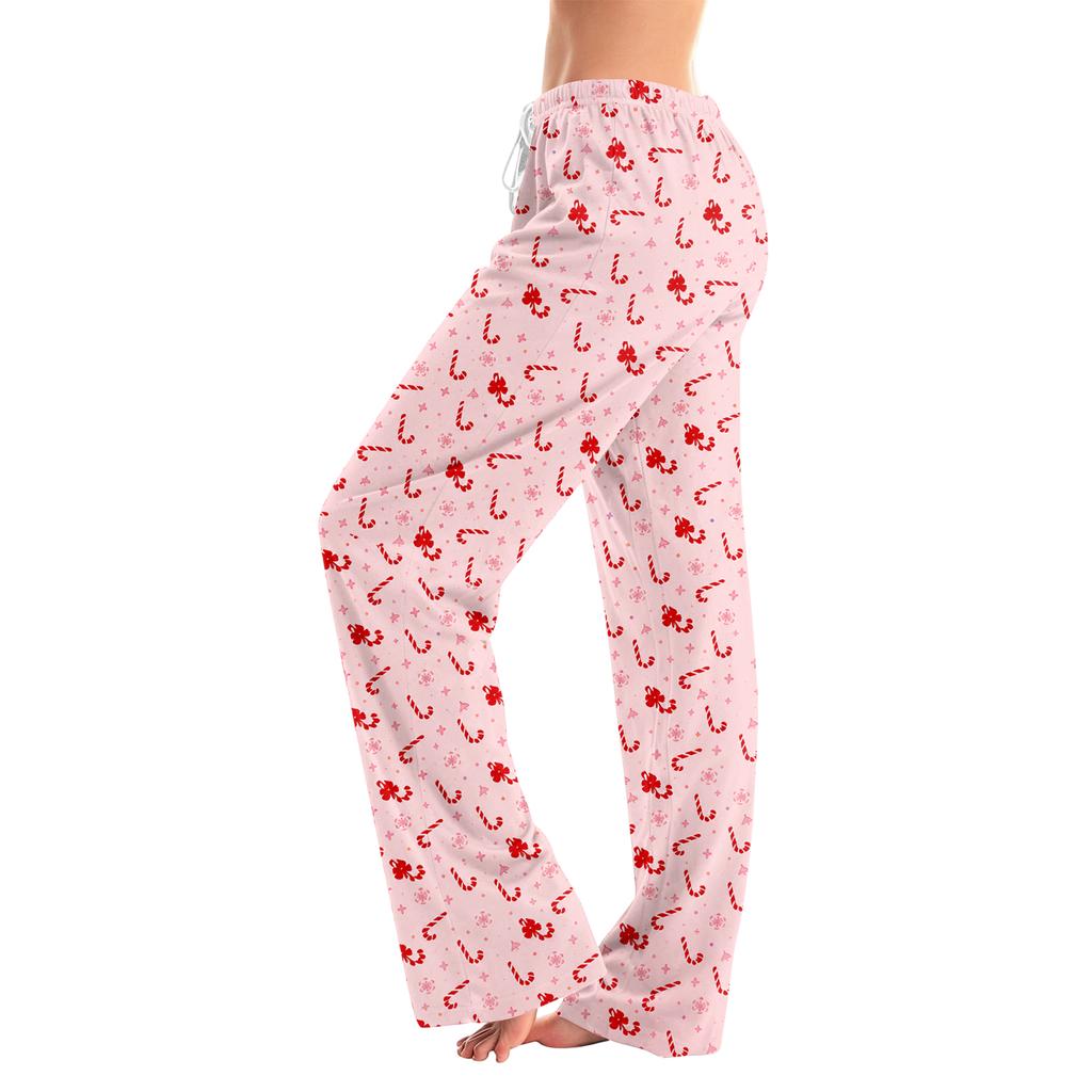 Women's Christmas Print Pajama Pants with Casual Sleep Bottoms