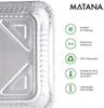 Barquettes en aluminium jetables - matana - 2000ml - 31x21cm - réutilisables - étanches