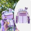 Water Bottle Double Compartments Funny with Strap Cute Drinking Cup Jug for Gym Work