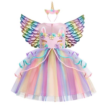 Einhorn-Kinderkleider für Mädchen, Baby, Kinderkostüm, Geburtstag, Hochzeit, Abend, Ballkleid, Halloween, Weihnachten, Vestidos 2 bis 10 Jahre