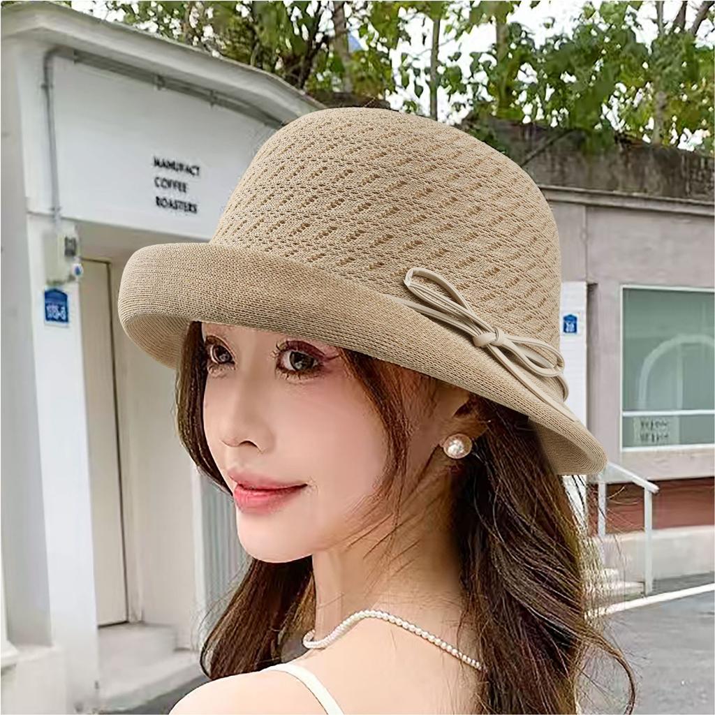 Summer breathable woven sun hat new fashion upturned brim foreign style mother hat summer sunscreen hat women