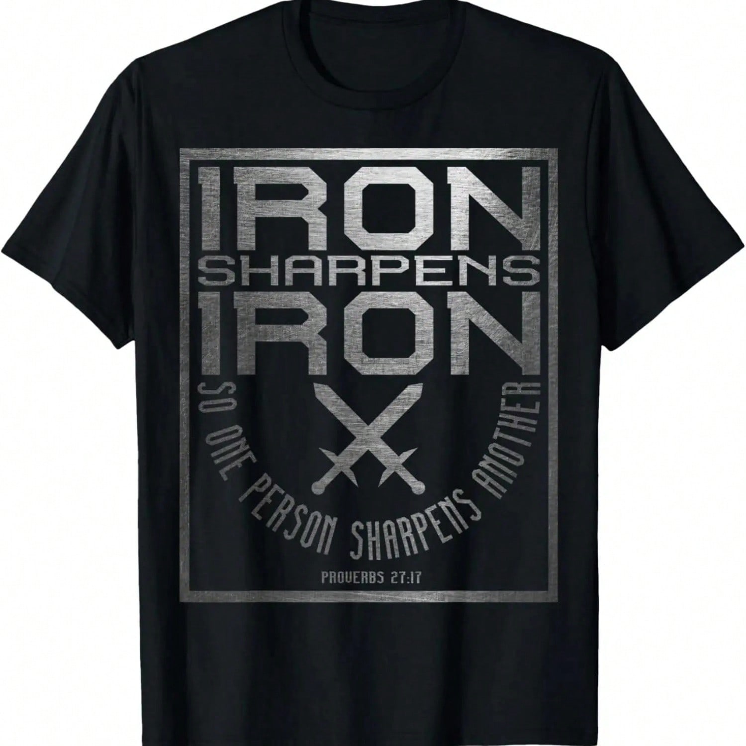 Iron Sharpens Iron T-Shirt _ Holy Bible Verse S разноцветный