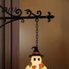 Retro Style Halloween Props Library Lantern, Decorative Bookshelf Lamp, Patchwork Ghost Durable Seasonal Holiday Accents Light with Witch Hat, Spooky