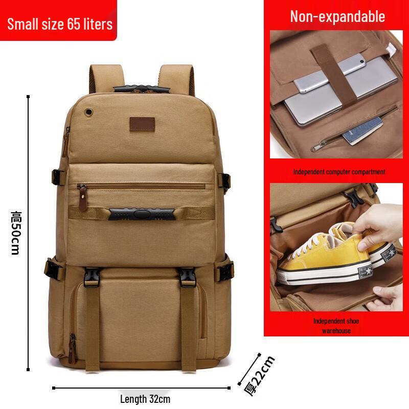 Extra Large Multi-functional Dry-Wet Separation Canvas Backpack