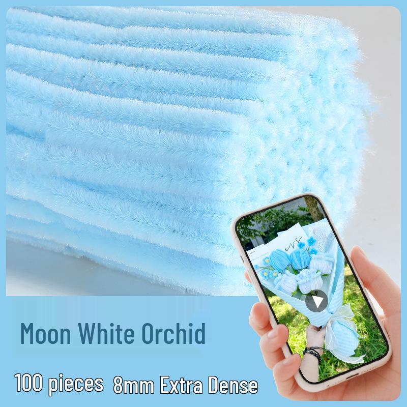 Colorful Chenille Sticks: Craft Pipe Cleaners for Kids' Velvet Flower Bouquets