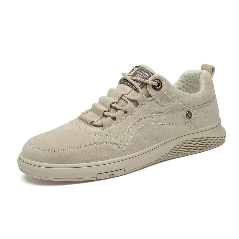1003 Men'S Shoes Board Shoes Sports And Leisure Shoes Spring Low-Top Matte Leather Flat-Soled Sports Shoes Velvet Cotton Shoes