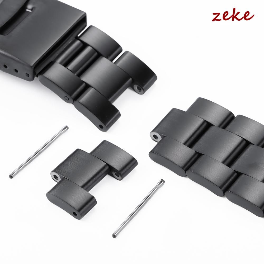 Metalowe bransoletki do zegarka z zakrzywionymi końcówkami Solidna stal nierdzewna Pasek do zegarka dla Seiko 5 SKX009/007 typu Jubilee 20mm 22mm Paski do zegarka