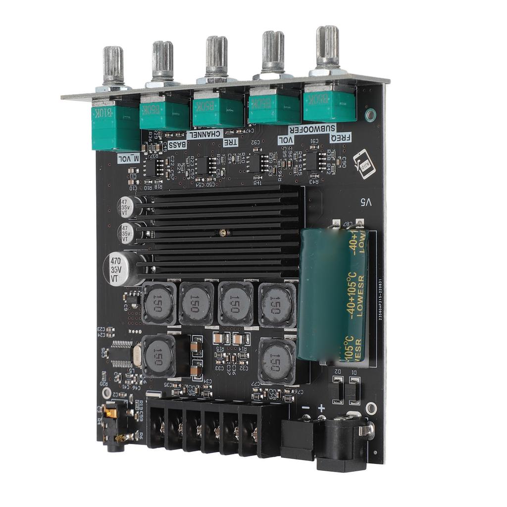 Bluetooth 5.0 Amplifier Board Professional 2.1 Channel 50Wx2 100W TPA3116D2 HiFi Amplifier Board with Bass Treble