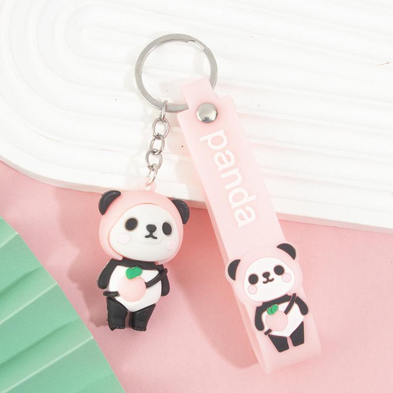 Sichuan Panda Bamboo Keychain Ornament: Cute Chengdu Zoo-Inspired Small Gift