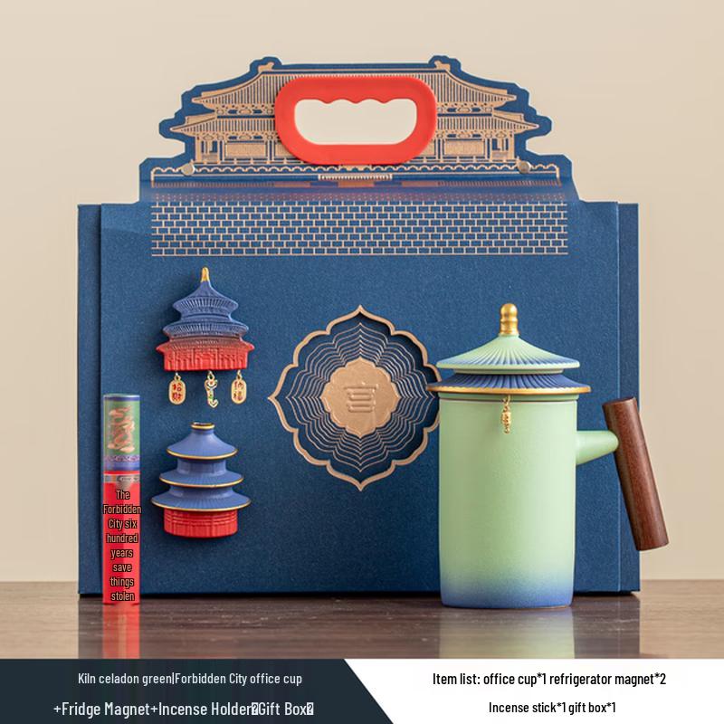 

Forbidden City Ceramic Office Teacup & Accessories Set
