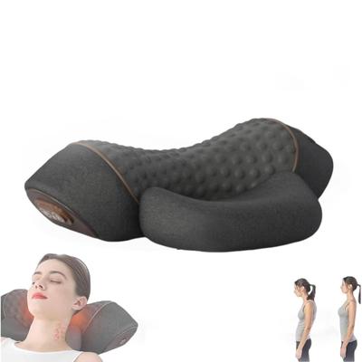 Kussen Massage Nek Bult, Tractie Massager met Warmte, 3 in 1 Nek Massage Kussen Verwarmde Massages Nek Kussens Verwarmde Tractie
