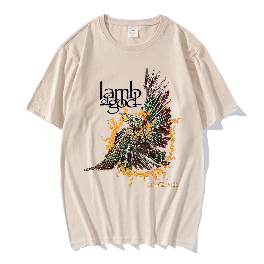 Unisex Streetwear Band Lamb of God Graphic Tshirt Heavy Unisextal Cotton Soft Tshirts for UnisexWomen Hip Hop Fashion Printing Tees