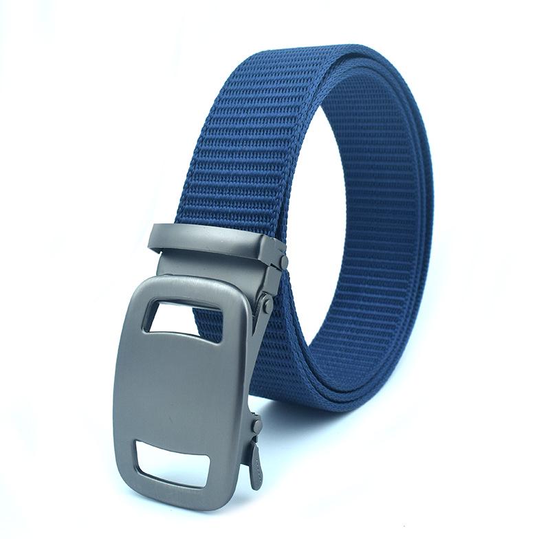 Men's Nylon Belt with Breathable Fabric and Automatic Buckle - Ideal as a Gift or Trouser Accessory
