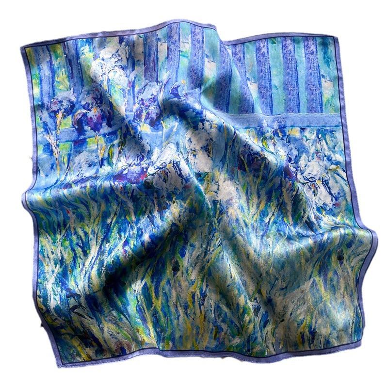 Luxury Brand 100% Real Silk Scarf Women Square Neck Tie Shawls Wraps for Ladies Foulard Scarves Pashmina Female Hijab Bandana