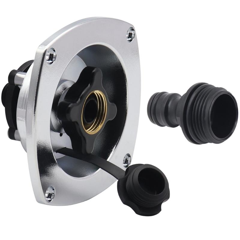 PP RVs Water Fill Inlet Adapter with Check Valves Leak Prevention Design Universal For Campers Water System