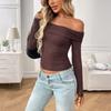 Women Tops Long Sleeve R-Neck Shirts Fall Fashion  Casual Business Tunic Blouses