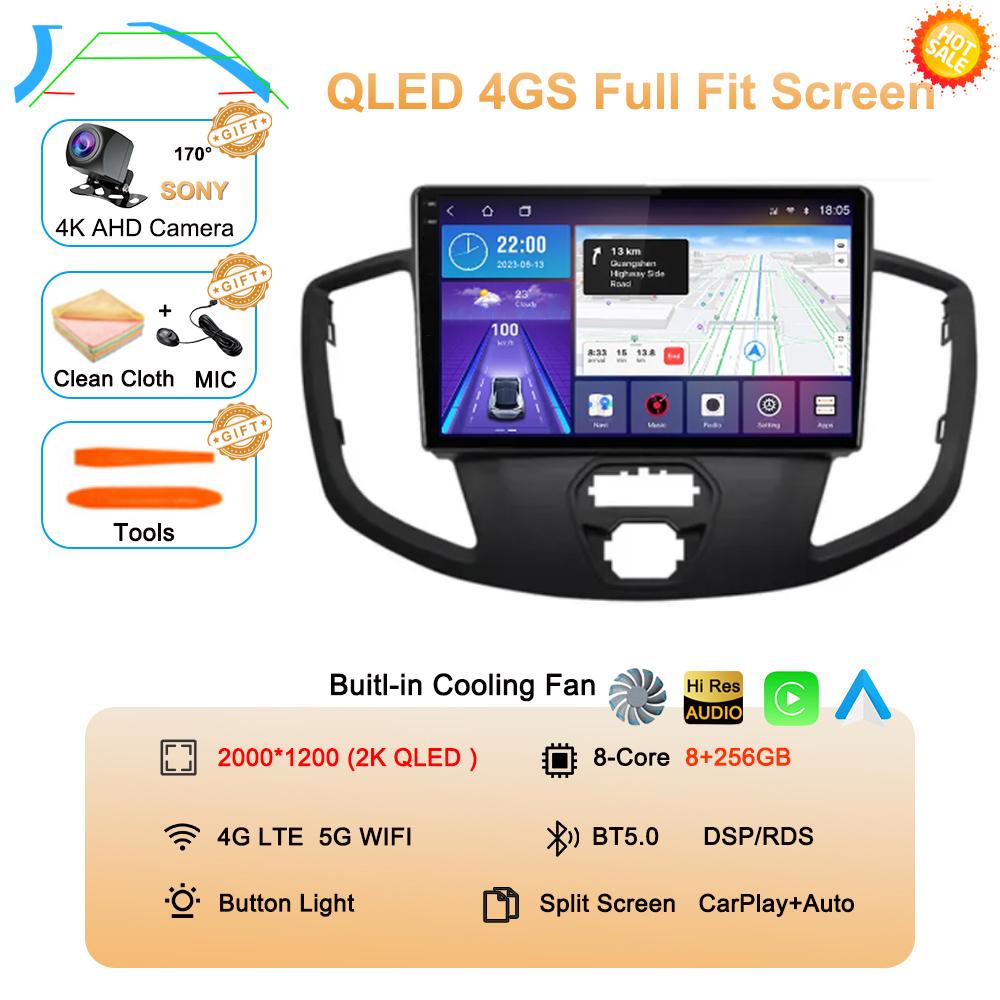 Android 14 Auto Carplay For Ford Transit 2015 - 2018 Car Radio Multimedia Video Player Navigation GPS Stereo 360 Camera WIFI+4G
