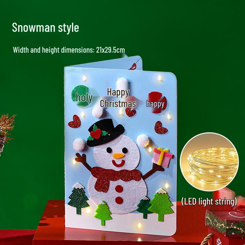 DIY-Weihnachtskarten-Set für Kinder - Kreative handgefertigte Grußkarten-Zubehör