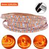 DC 12V LED Strip Light Orange 2835 SMD 120/240LEDs Flexible LED Tape 4mm 8mm 10mm Width LED Ribbon Light Rope for Decoration 5M