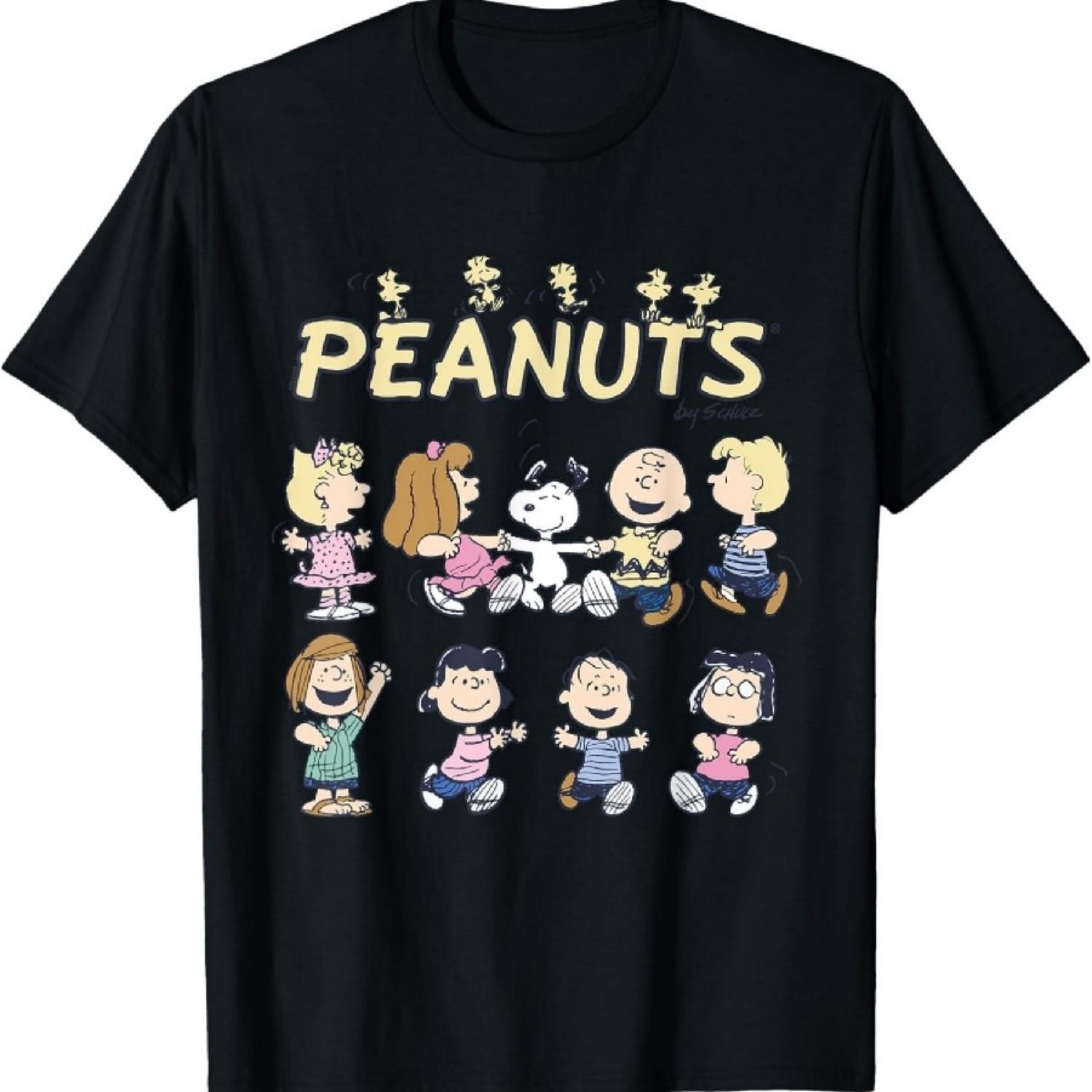 Peanuts Snoopy and friends dancing,Short Sleeve T-Shirt S
