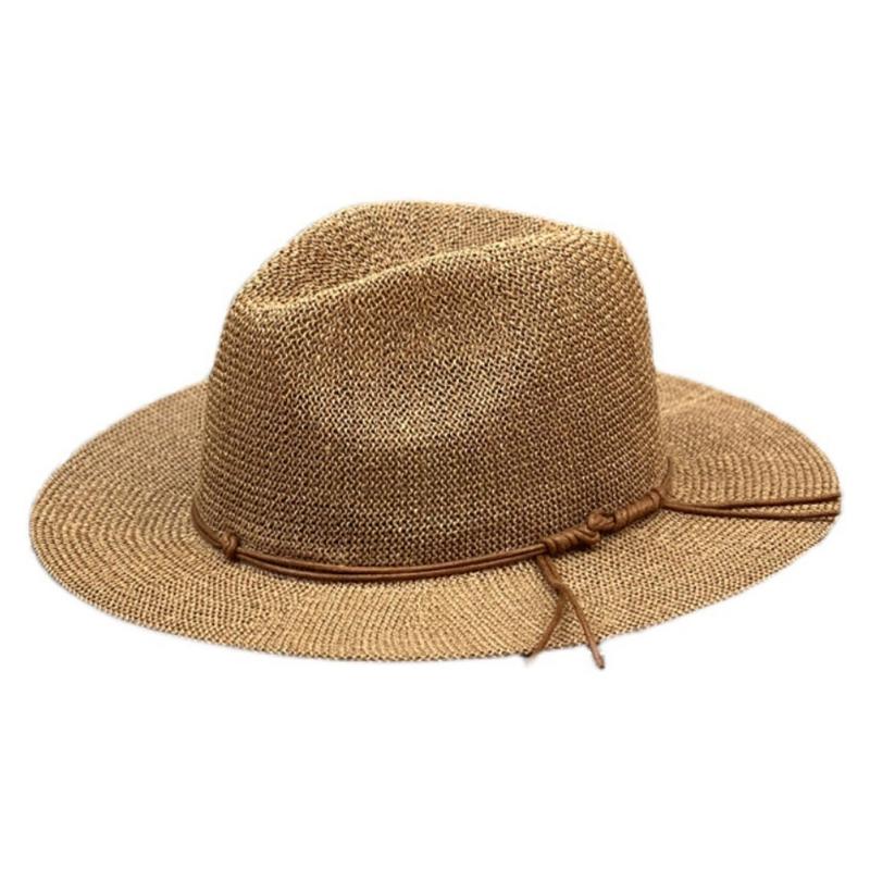 

Elegant Wide Brimmed Straw Hat Handwoven Breathable Ethnic Straw Hat Holiday Vacation Hat Western Sun Hat хакі