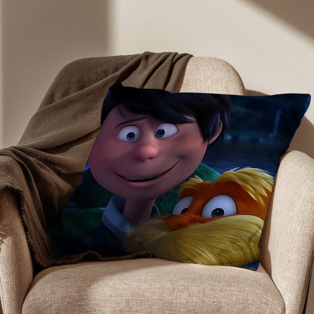 Süßes Musik Der Lorax Kissenbezug Geeignet für Sofa Auto Schlafzimmer Büro Kissen Dekorative Kissenhülle