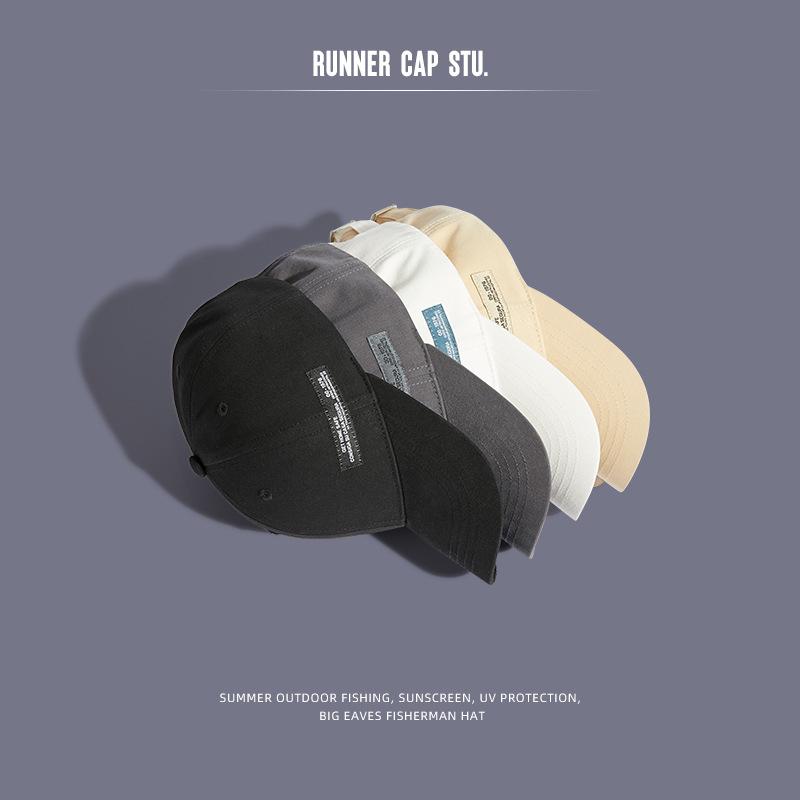 Hat men's and women's visor hat spring summer cap Korean version of fashion sticker baseball cap men's outdoor casual couple hat