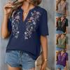 Sommermode Universal Nadel Stickerei Nähte Spitze Bluse Damen T-shirt