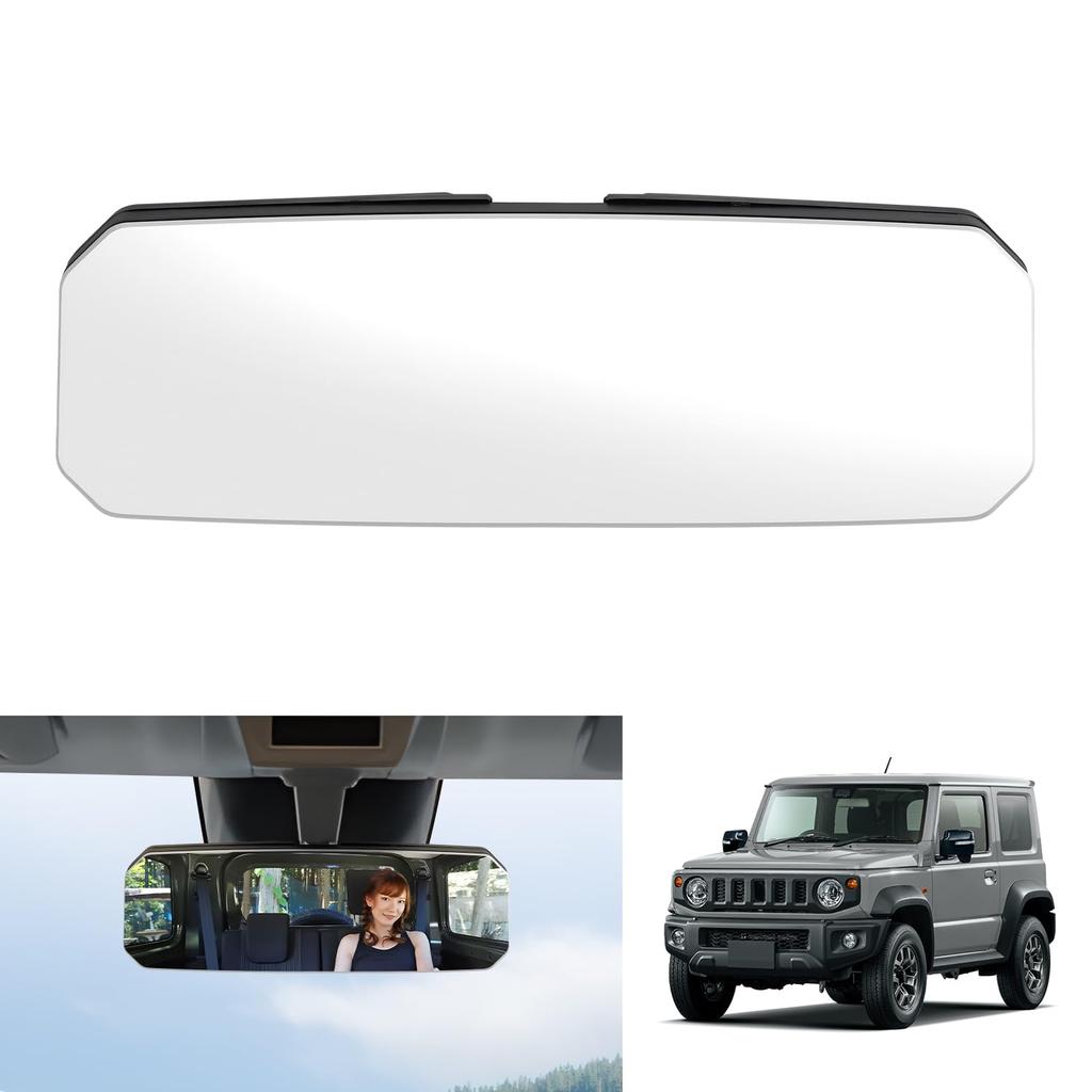 AUTO SPEC Suzuki Jimny JB74W Rearview Genuine Jimny Frameless Chrome Flat Custom Includes Rear Seat and Rear View Compatible with Wagons Chrome